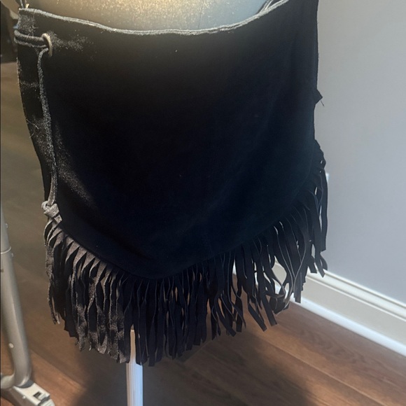 Handbags - Elegant Black Fringe Hobo Bag